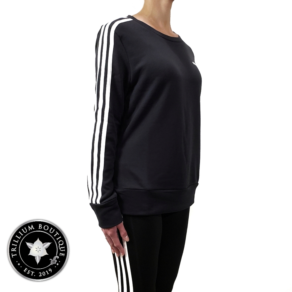 BUNDLE Adidas Climalite 3 Stripe Tights & Crewneck - Picture 8 of 16